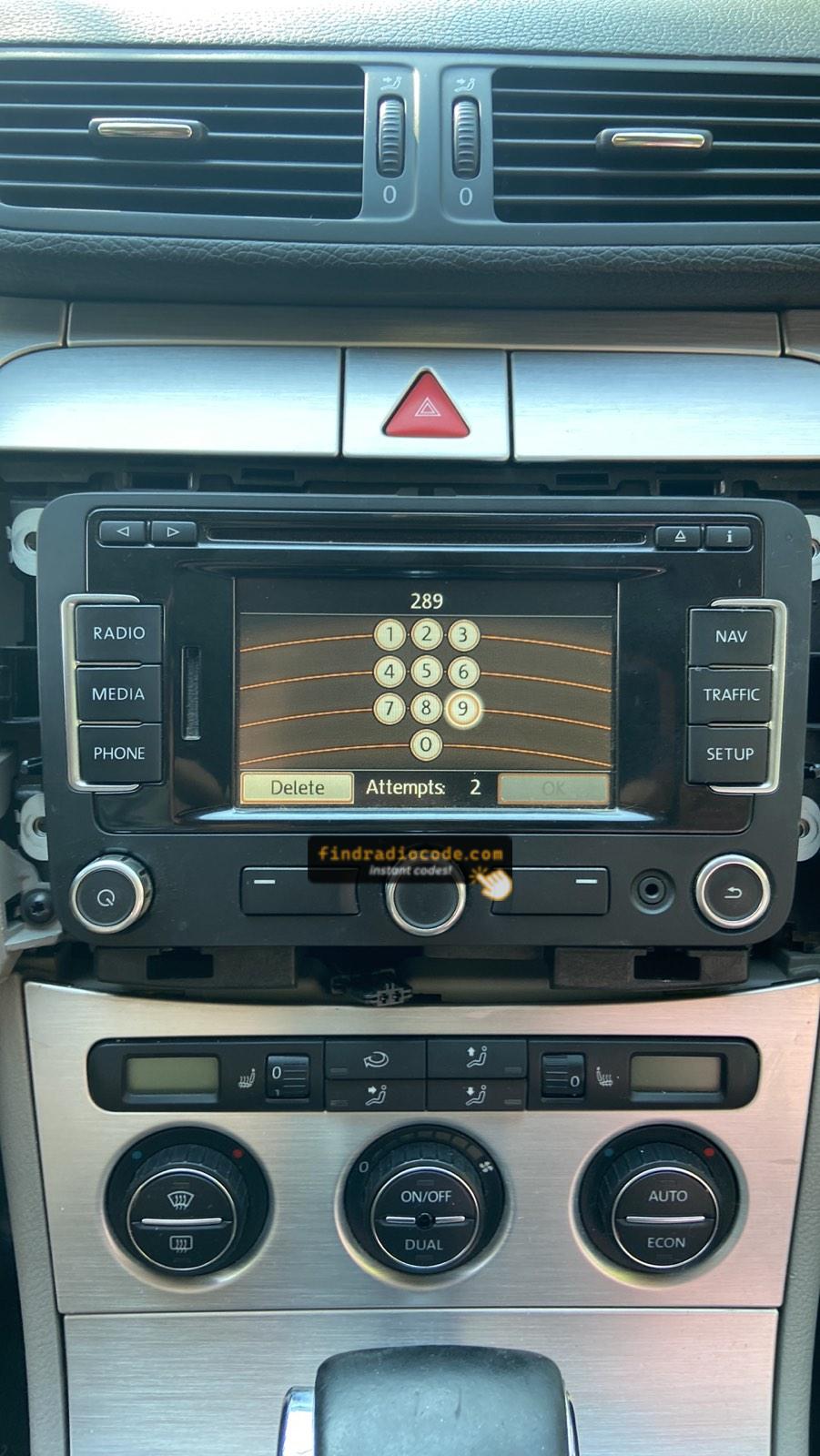 VW RNS-315 asking for code